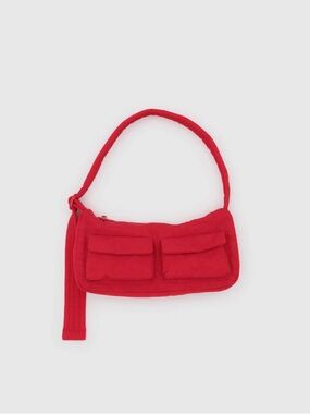 BAGGU Cargo Shoulder Bag Candy Apple Red